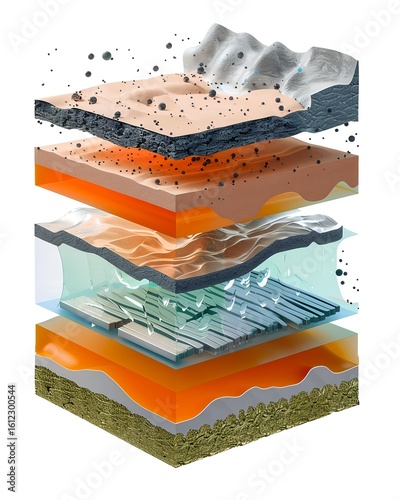 Exploded SOEC Cell Diagram With Ceramic Components