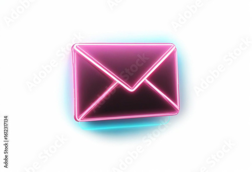 Ícone de carta com design futurista.