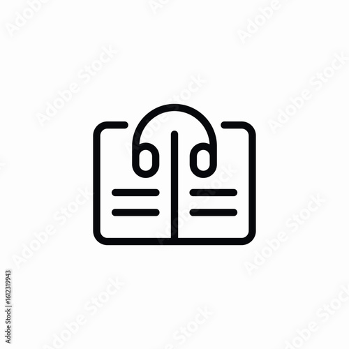 audio book icon sign vector
