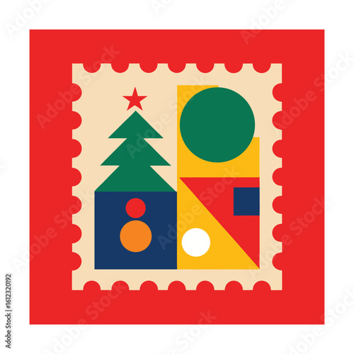 Minimal Holiday Symbol Stamp Set for Postage Art