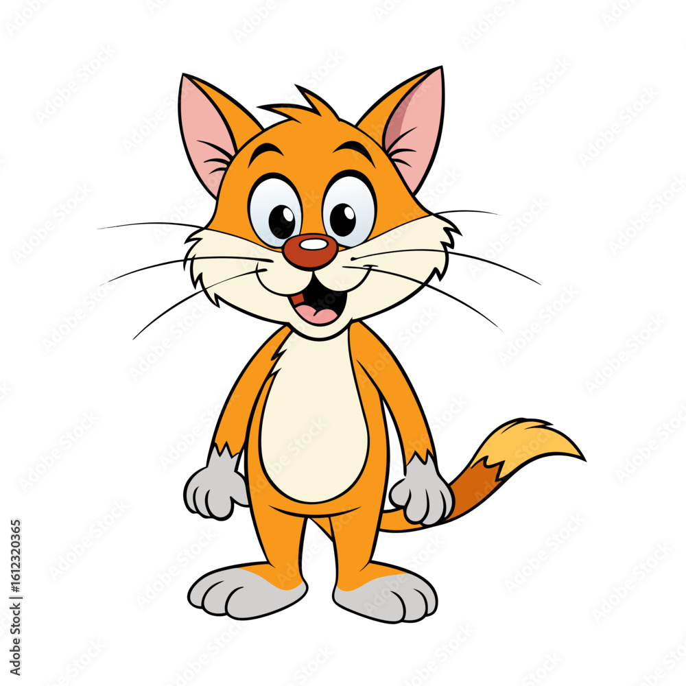 Fototapeta premium Cartoon Kitten Character Pack Cute Cat Vector Collection for Games, Kids Books, Stickers & Branding Use