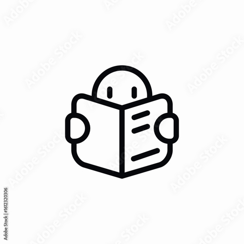 book reading icon sign vector