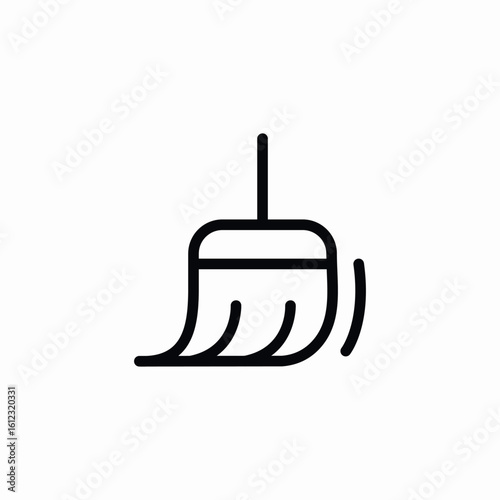 broom stick cleaning icon sign vector