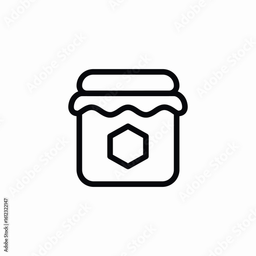 marmelade jar icon sign vector