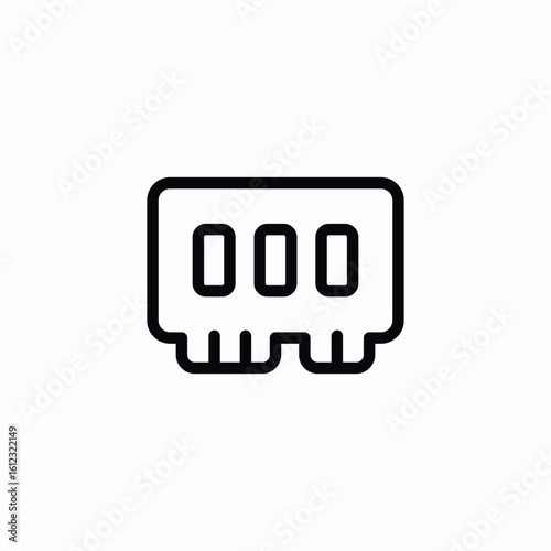 memory hardware icon sign vector