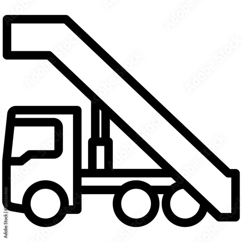 Gangway black outline icon, use for ocean, marine, sea and nautical UI, UX kit, app and web development, digital or print.