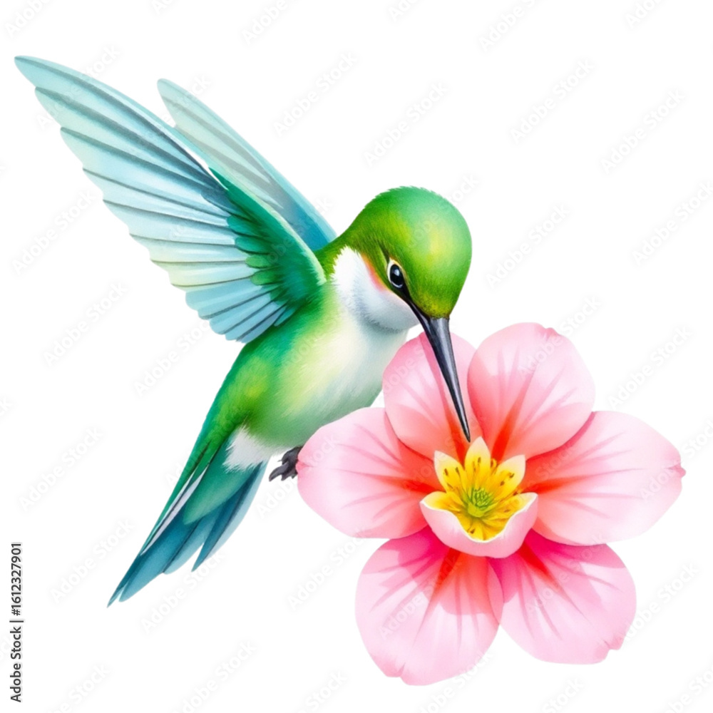 Obraz premium Hummingbird sipping nectar