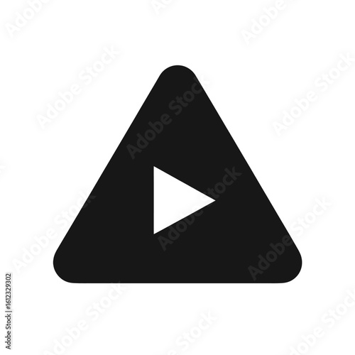 Free Download Black Triangle Video Play Icon Simple and Versatile for Digital Content - GFXLoad
