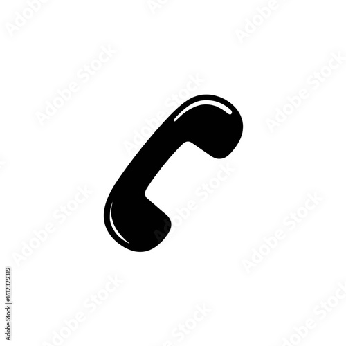 Retro Phone Icon Vintage Telephone Handset Illustration