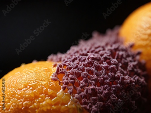 Close up of orange and red texture