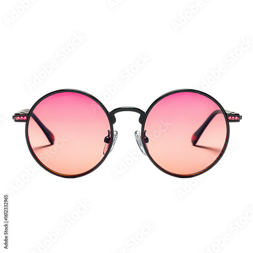 Round sunglasses isolated on transparent background