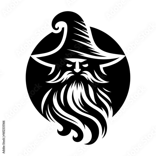 Powerful Wizard Emblem in Black