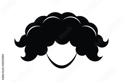clown wig vector icon illustration