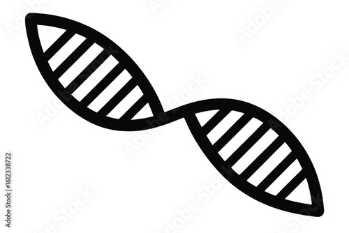 double helix vector icon silhouette illustrations
