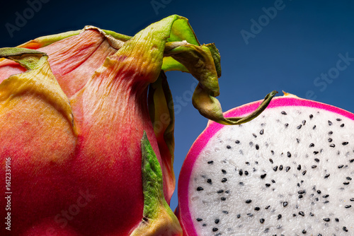Close up macro photograph of dragonfruit