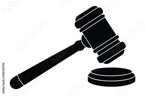 judge s gavel vector icon illustration