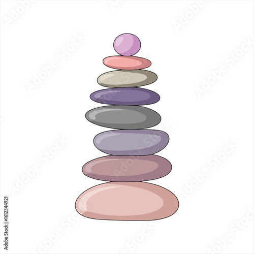 PNG Natural smooth stones collection, element set on transparent background