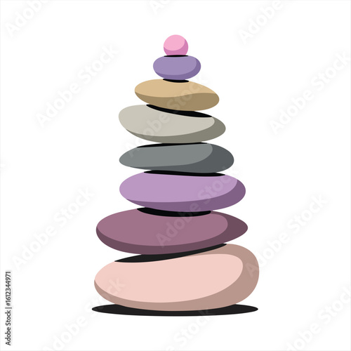PNG Natural smooth stones collection, element set on transparent background