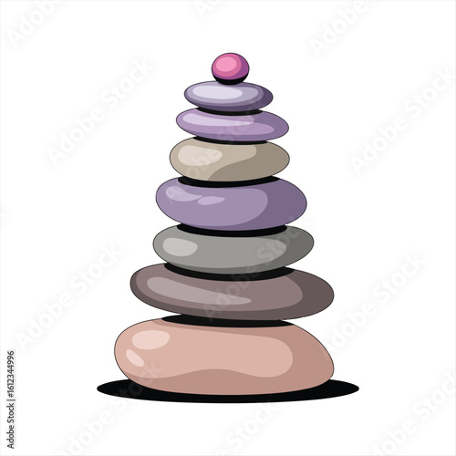 PNG Natural smooth stones collection, element set on transparent background