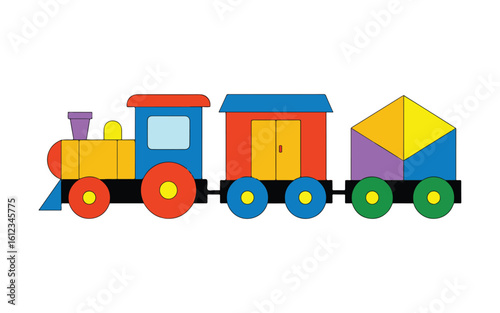 toy train isolated on white background
