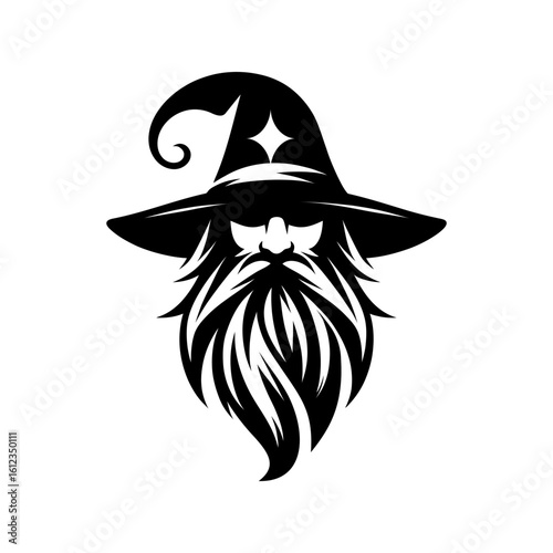 Enchanted Wizard Logo in Black