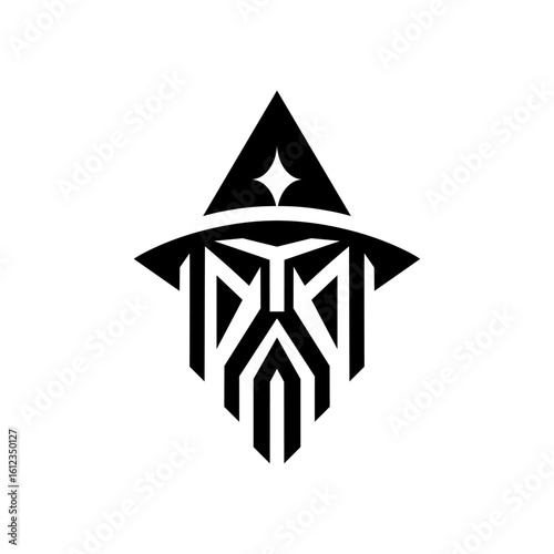 Modern Wizard Crest Logo Design