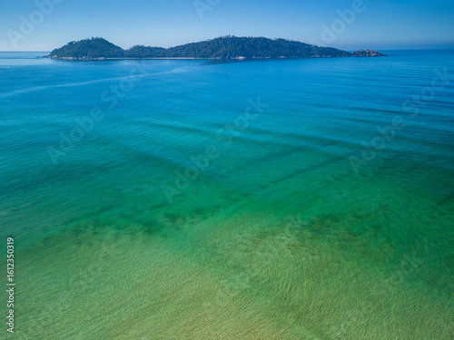 Aerial View of Campeche Beach With Campeche Island in The Background - Florianópolis Santa Catarina Brazil
