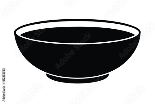 soup bowl vector icon silhouette illustrations