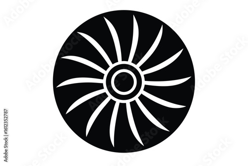 turbine vector icon illustration