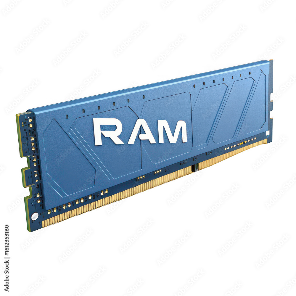 Fototapeta premium Computer memory module isolated on transparent background
