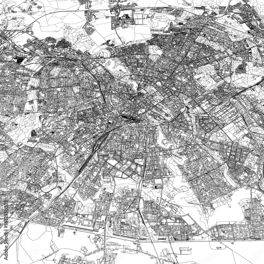 Fototapeta premium 3D illustration of city and urban in Minsk Belarus