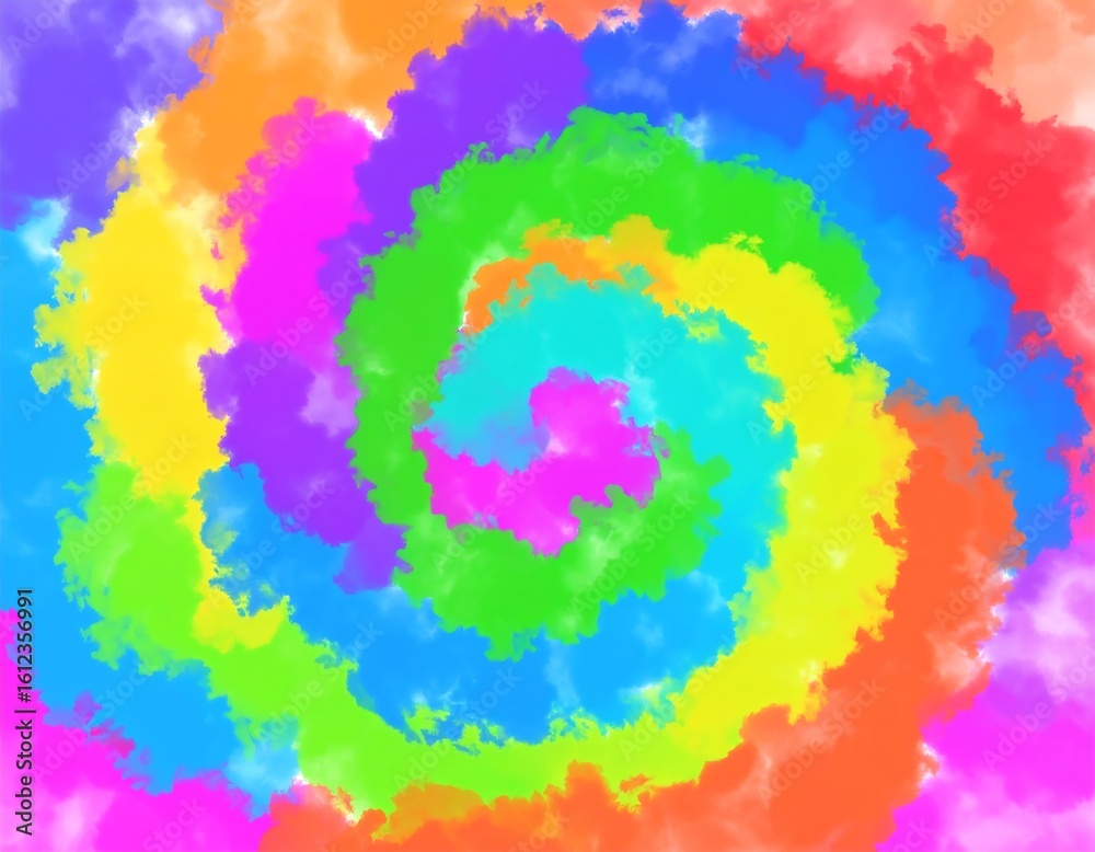 Obraz premium Colorful swirl tie-dye pattern