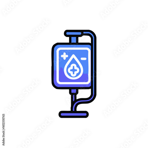 Iv drip vector illustration: medical infusion, intravenous therapy graphic