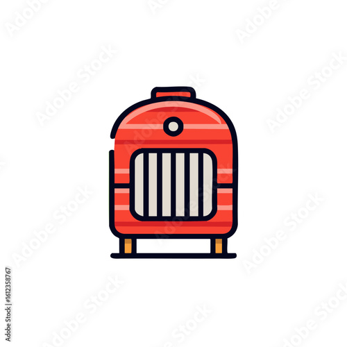 Medical autoclave sterilizer vector icon - healthcare equipment illustration