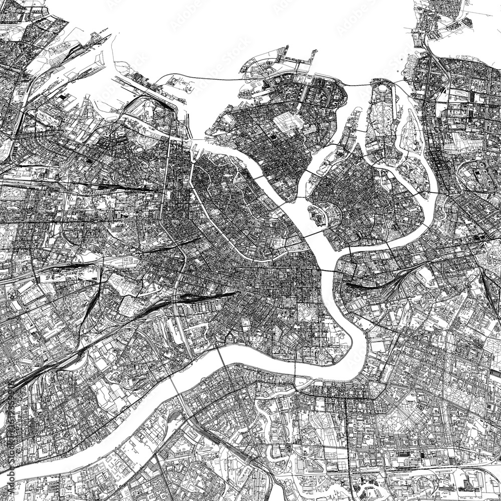 Obraz premium 3D illustration of city and urban in Saint Petersburg Russia