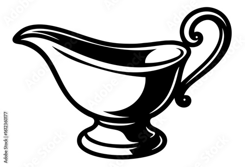 Stylish vector design of a classic gravy boat Generative AI