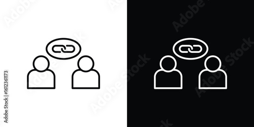 Affiliate link icon. linear style sign for mobile concept and web design.