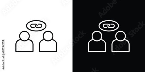 Affiliate link icon. linear style sign for mobile concept and web design.