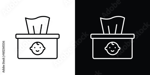 baby wipe icon. linear style sign for mobile concept and web design.
