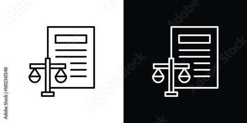 Balance sheet icon. linear style sign for mobile concept and web design.