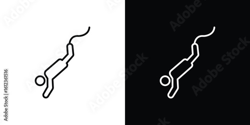 Bungee jumping icon. linear style sign for mobile concept and web design.