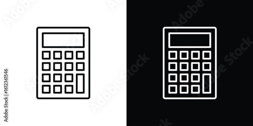 Calculator icon. linear style sign for mobile concept and web design.