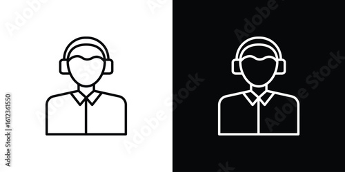 Callcenter icon. linear style sign for mobile concept and web design.