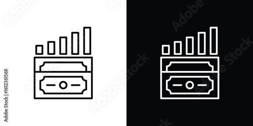 capital gain icon. linear style sign for mobile concept and web design.