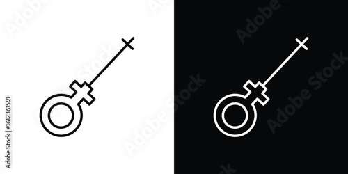 Car dipstick icon. linear style sign for mobile concept and web design.