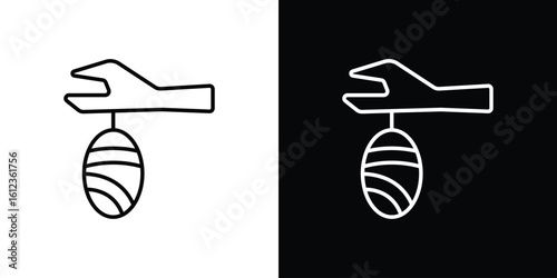 Cocoon icon. linear style sign for mobile concept and web design.