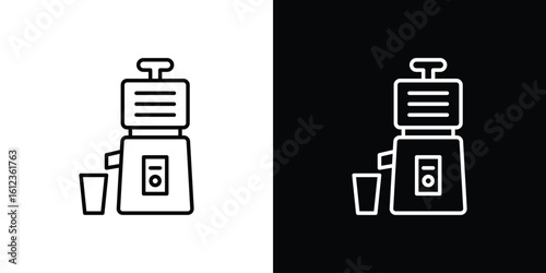 Cold pressed juicer icon. linear style sign for mobile concept and web design.