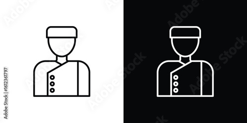Concierge icon. linear style sign for mobile concept and web design.
