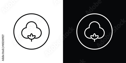 Cotton icon. linear style sign for mobile concept and web design.