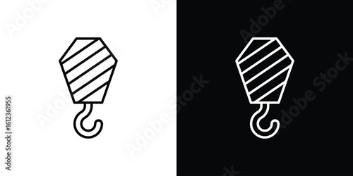 Crane icon. linear style sign for mobile concept and web design.